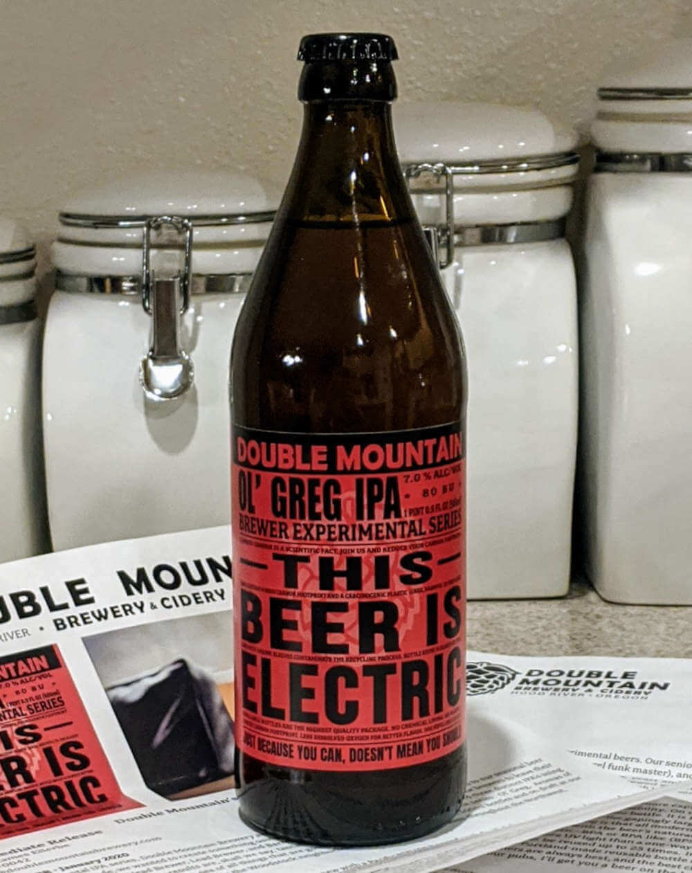Received: Double Mountain Brewery Ol’ Greg IPA