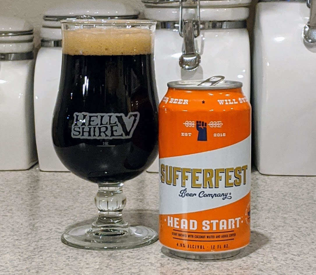 Purpose-brewed beer: Sufferfest Head Start Stout