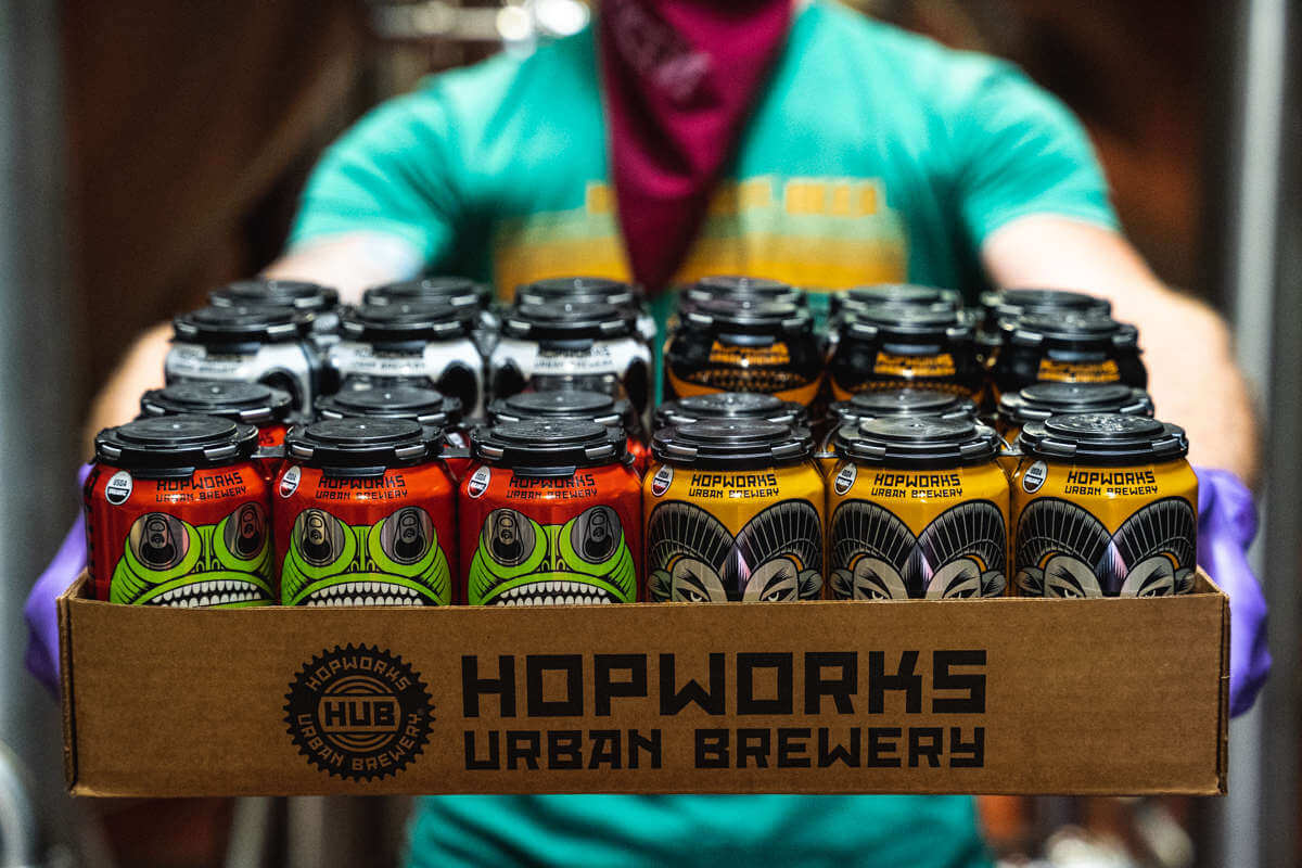 Hopworks Urban Brewery selling special beer case, donating the money for face masks
