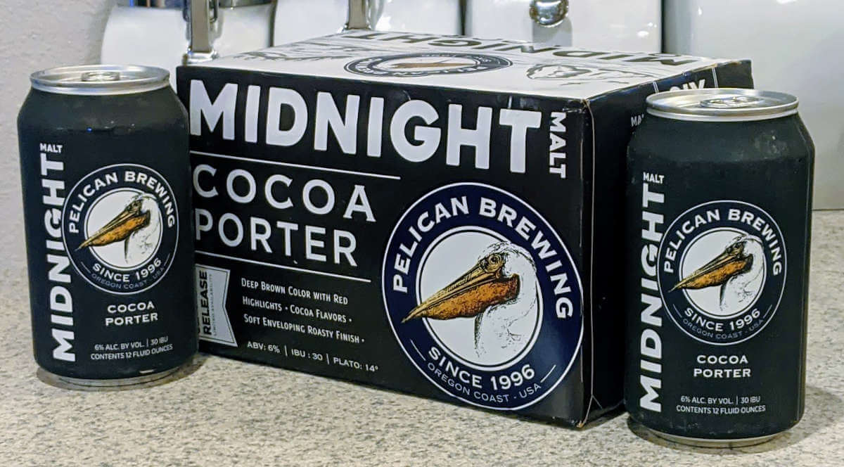 Pelican Brewing releases a new seasonal cocoa porter, Midnight Malt (received)
