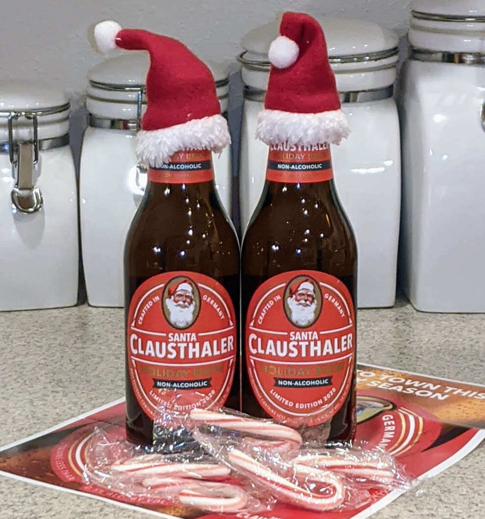 Received: Santa Clausthaler non-alcoholic holiday beer