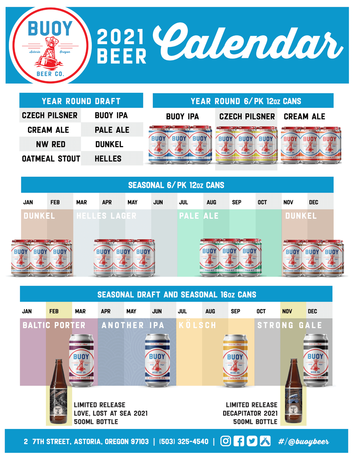 Buoy Beer 2021 Beer Calendar