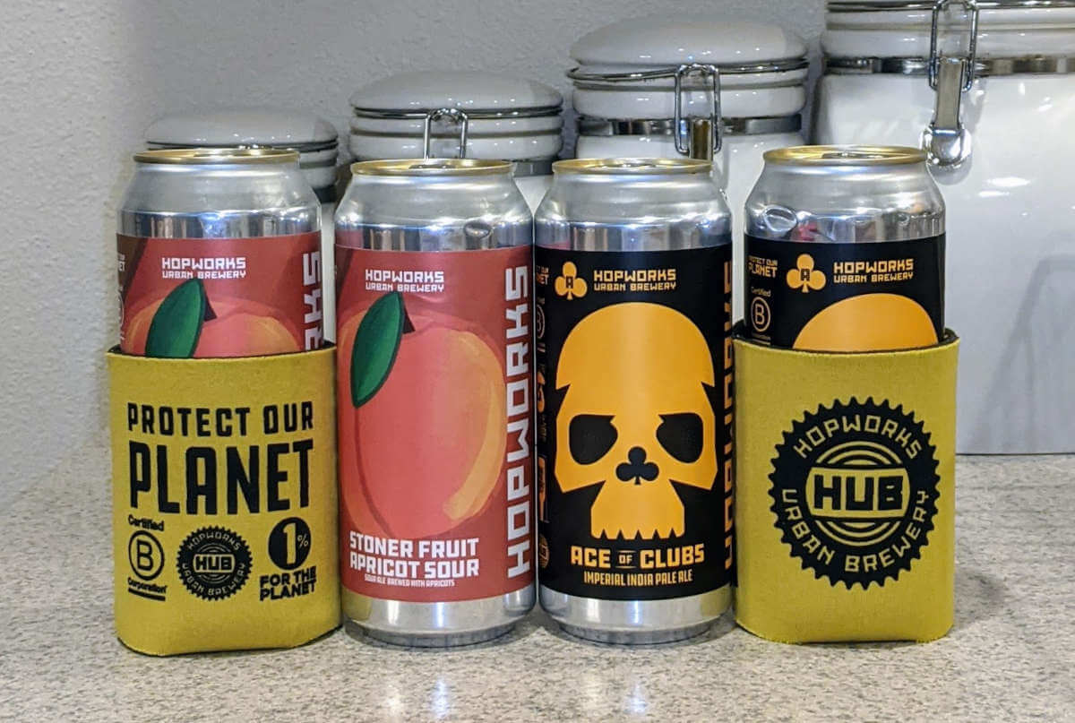 Received: Hopworks Urban Brewery Ace of Clubs IIPA, Stoner Fruit Apricot Sour