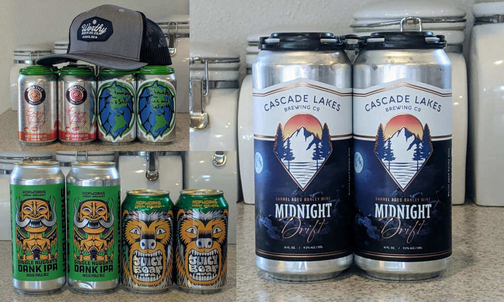 Received: Beers from Worthy, Cascade Lakes, Hopworks