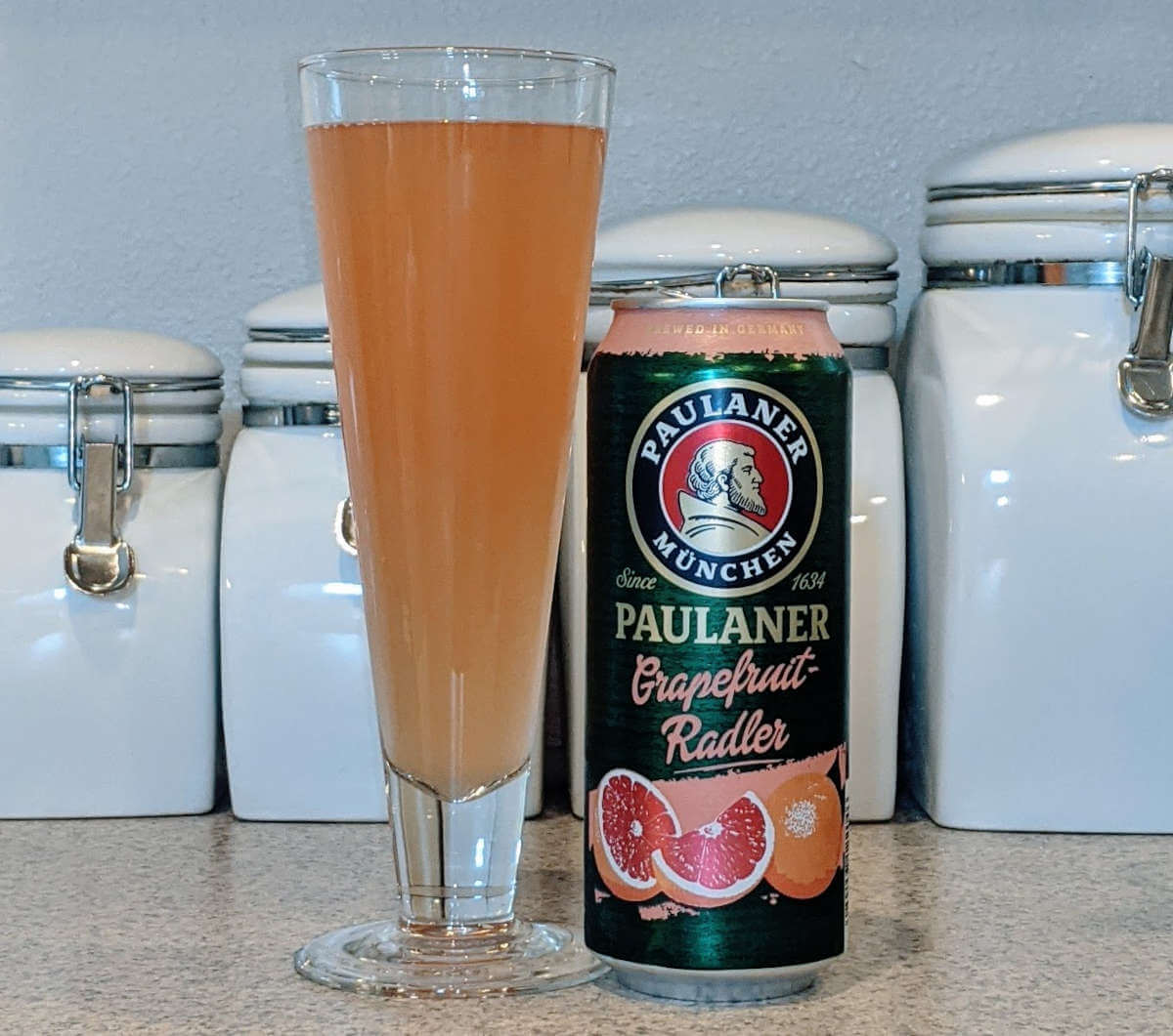 Paulaner Grapefruit Radler for hot summer drinking