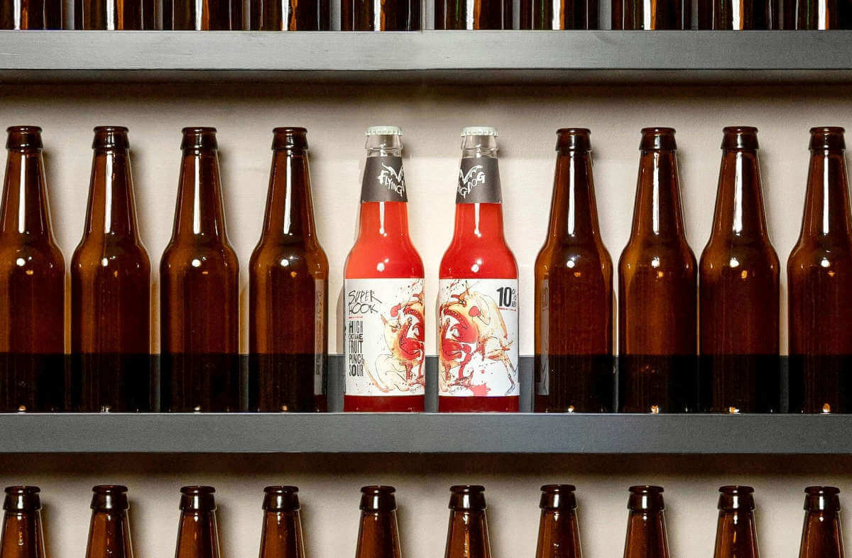 Flying Dog Brewery’s new imperial sour is pink and in clear glass bottles