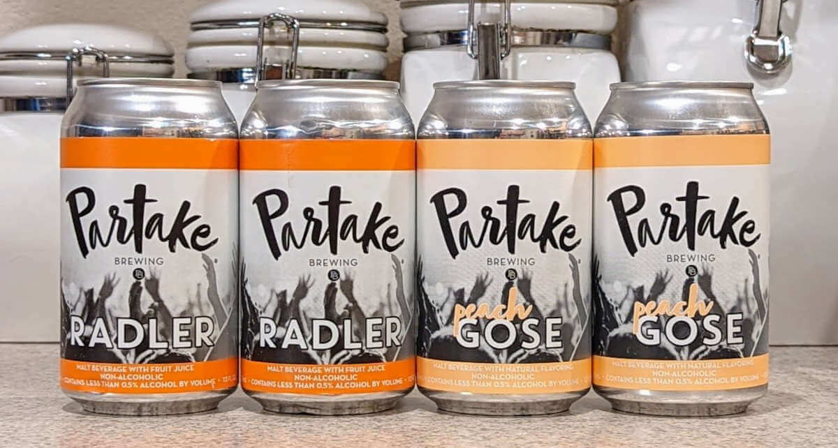Received: Non-alcoholic Radler and Peach Gose from Partake Brewing