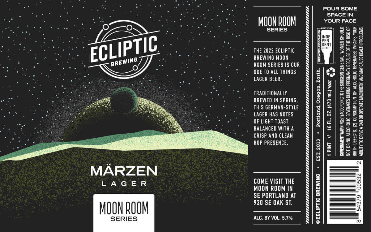 Ecliptic Brewing announces its Moon Room Series Märzen for March