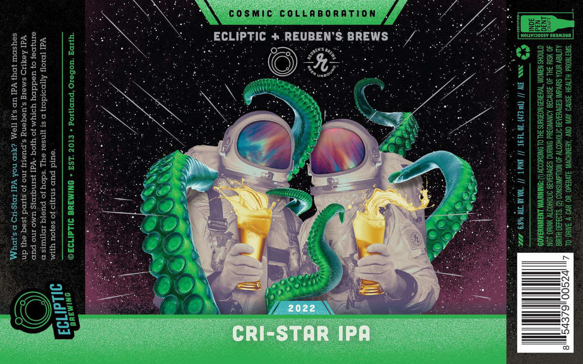 Ecliptic Brewing and Reuben’s Brews collaborate on Cri-Star IPA
