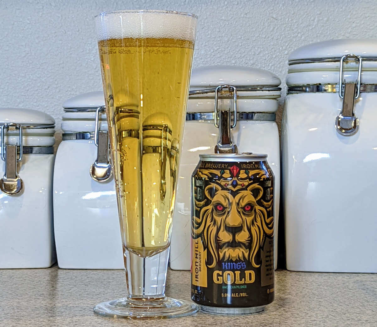 King’s Gold American Pilsner from Iron Hill Brewery