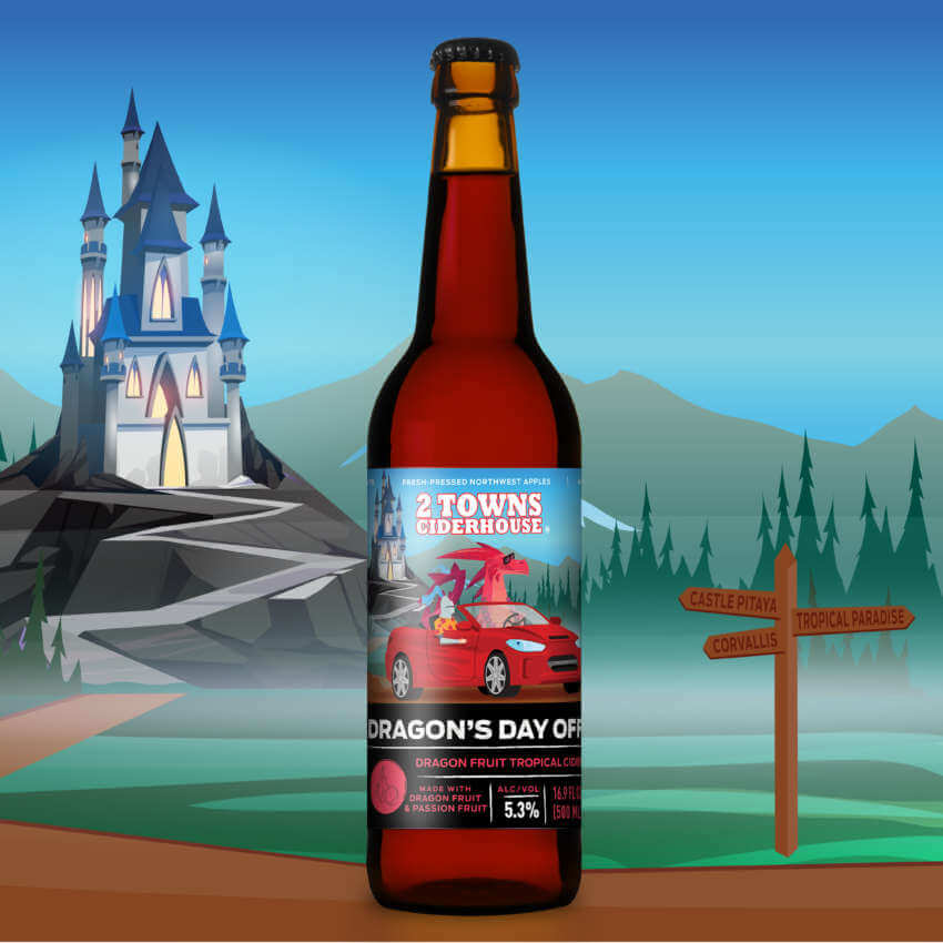 Dragon’s Day Off – a new dragonfruit cider from 2 Towns Ciderhouse
