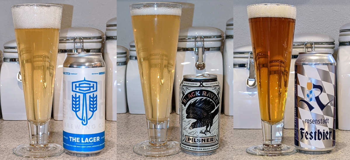 Reviewing a trio of lagers