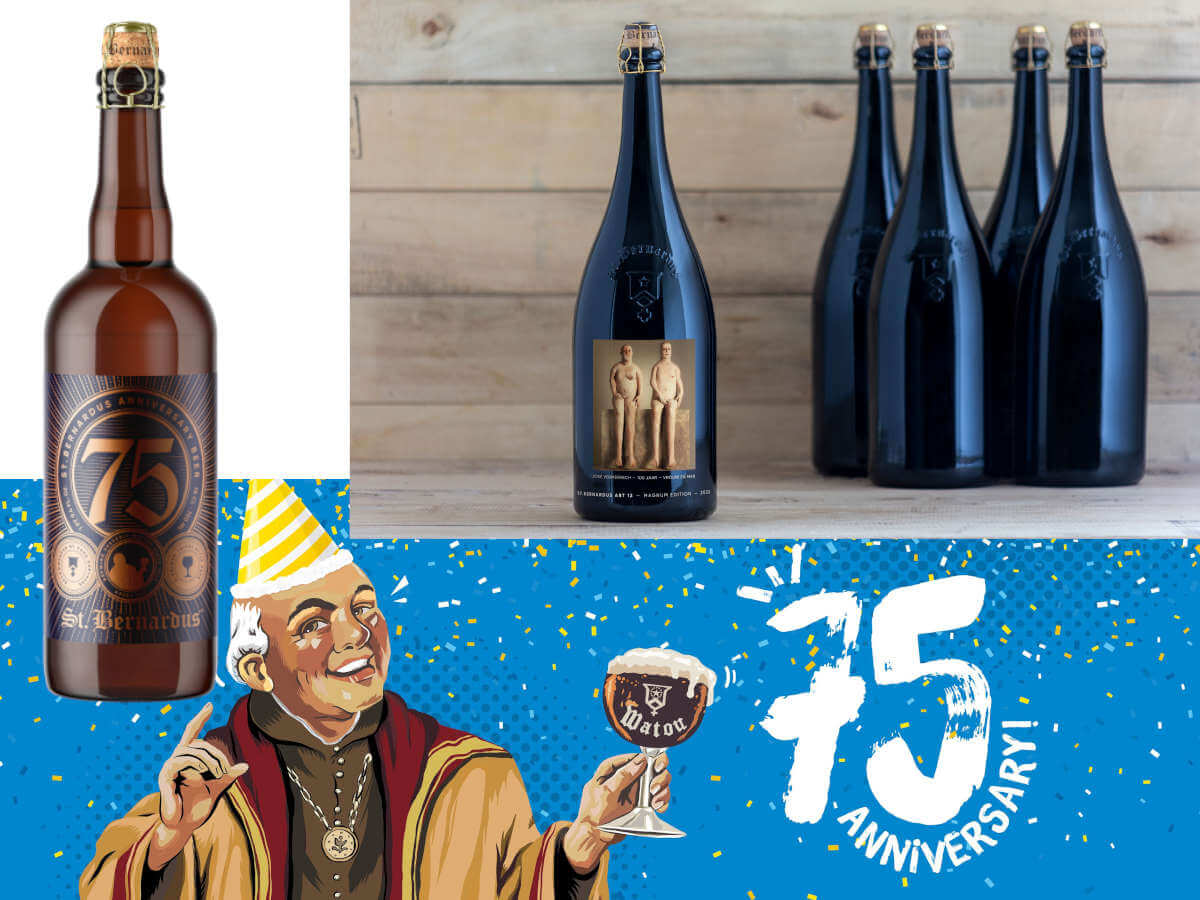 St. Bernardus Brewery launches “75 Years Anniversary” beer, Abt 12 Magnum 2022