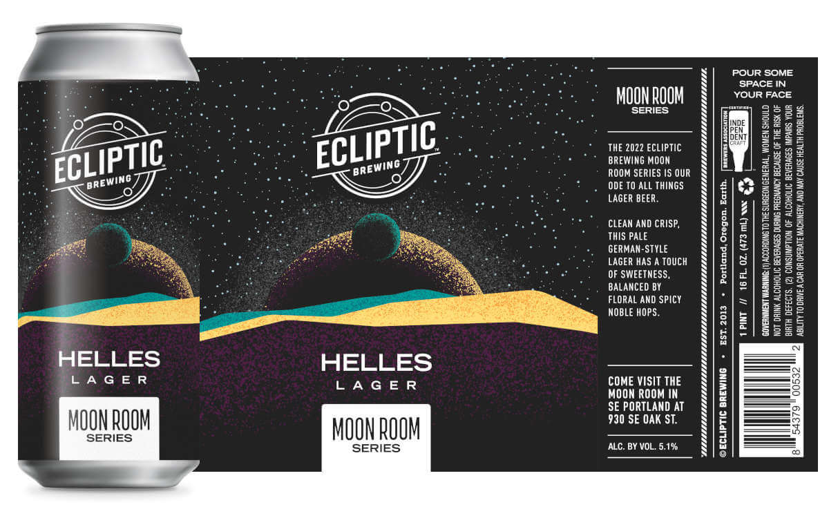 Ecliptic Brewing releases Moon Room Series: Helles Lager