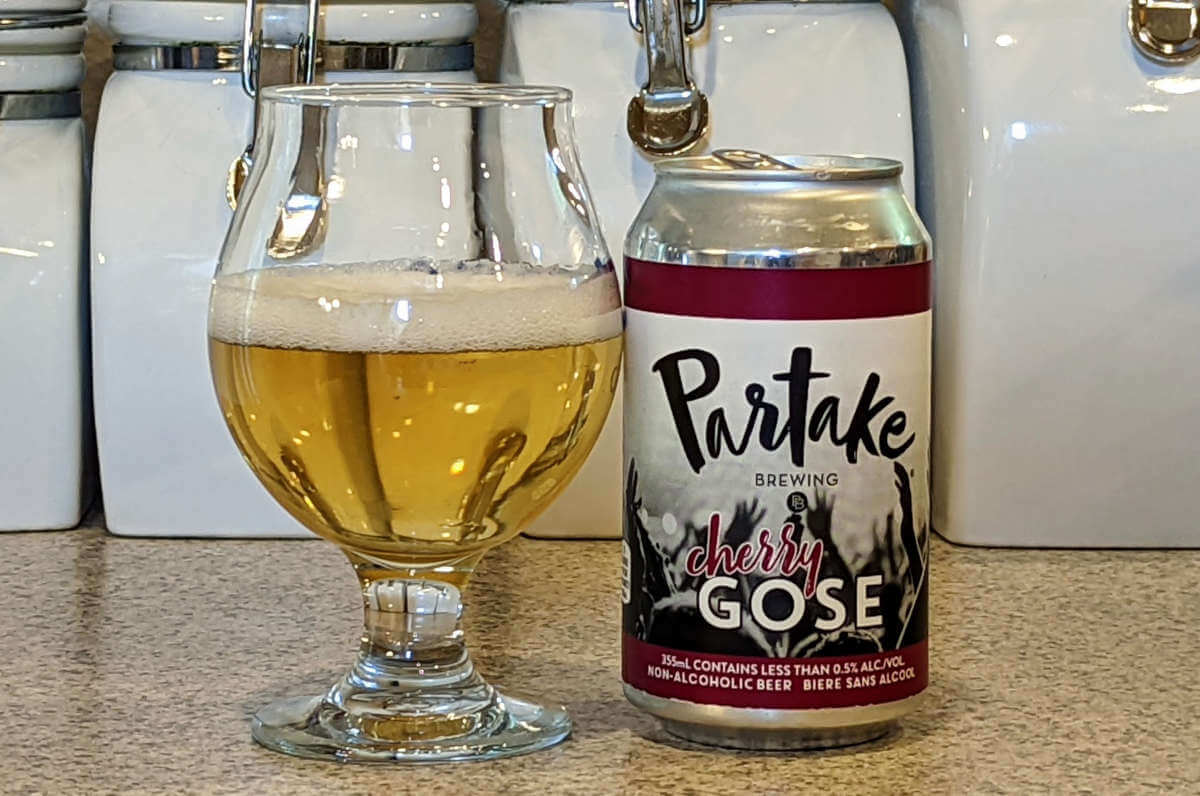 The latest seasonal NA beer from Partake Brewing: Cherry Gose (review)