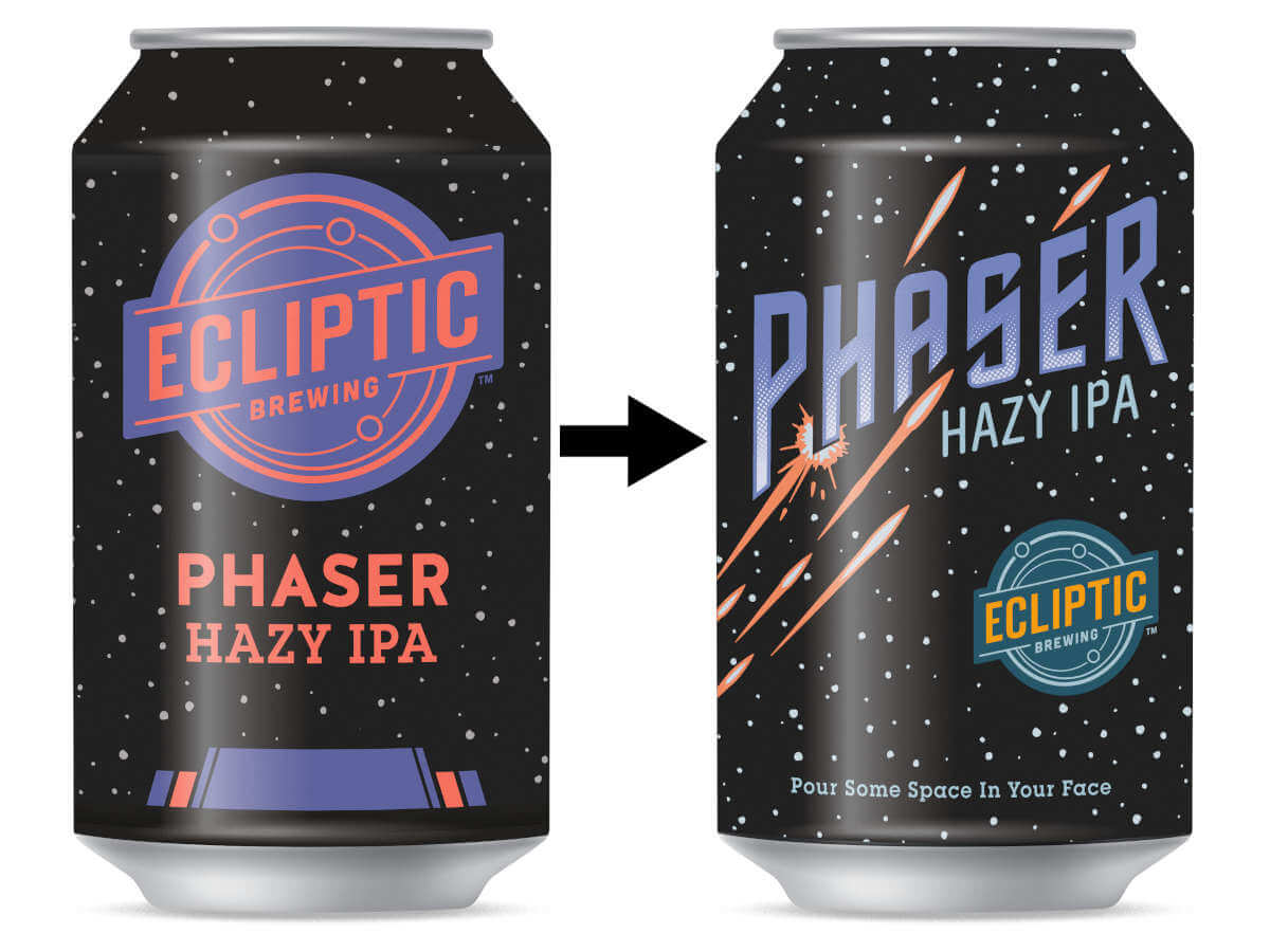 Ecliptic Brewing refreshes branding for Phaser Hazy IPA