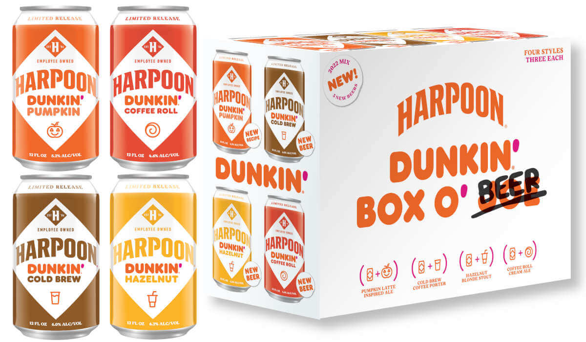 Dunkin’ Coffee-inspired beers from Harpoon Brewery return