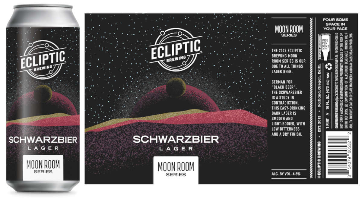 Ecliptic Brewing releases Schwarzbier Lager (Moon Room Series)