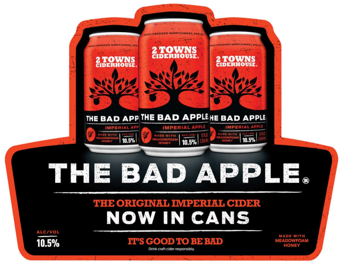 2 Towns Ciderhouse releases The Bad Apple in cans