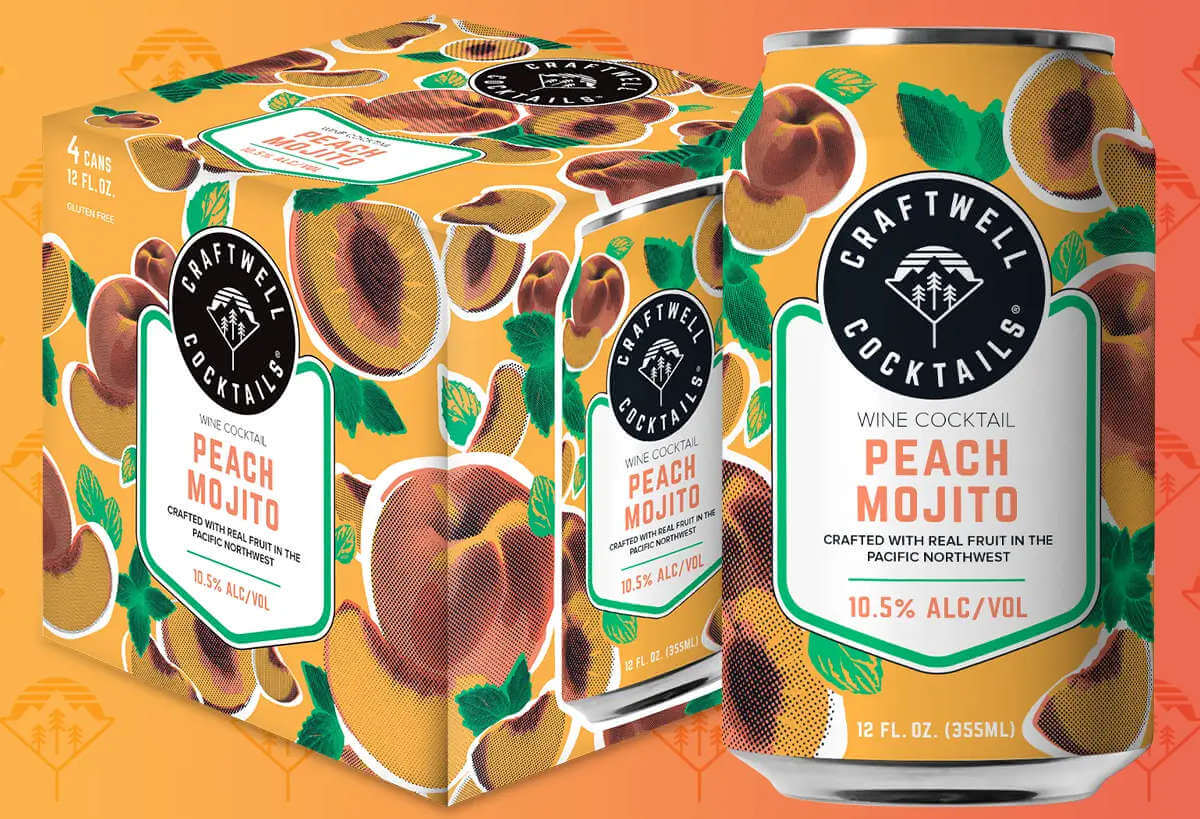 The latest release from 2 Towns’ Craftwell Cocktails is Peach Mojito