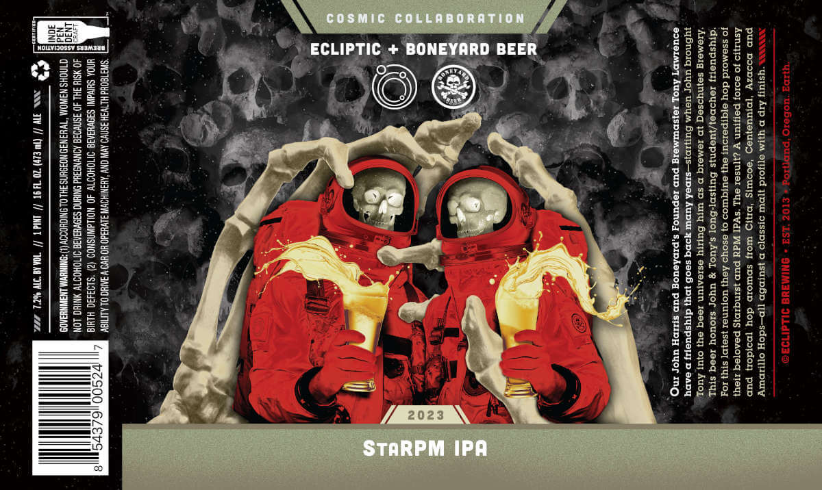 Ecliptic Brewing and Boneyard Beer teamed up for StaRPM IPA