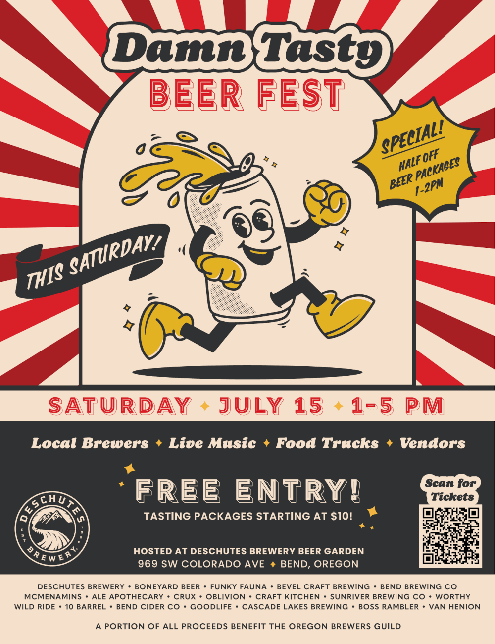 Deschutes Brewery hosts its Damn Tasty Beer Fest Saturday, July 15