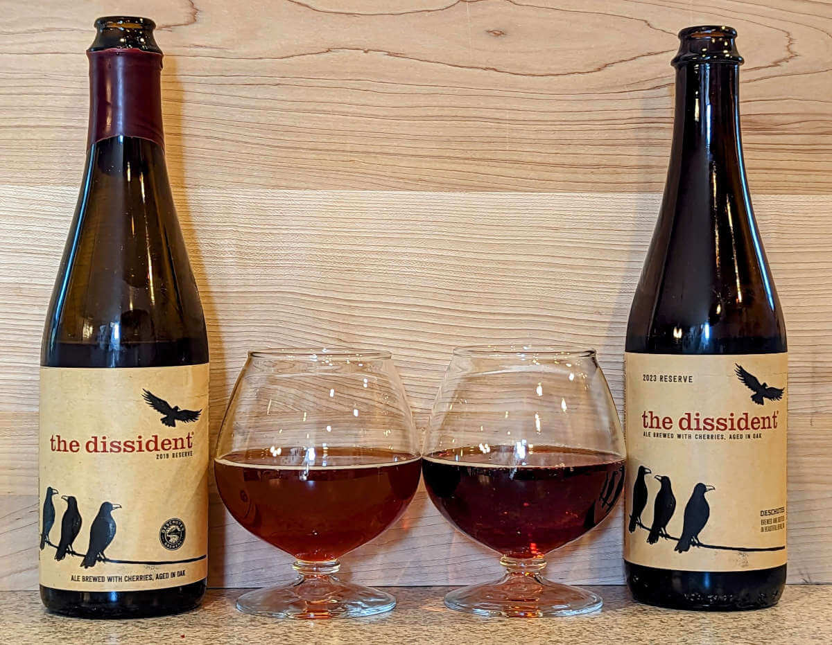 Deschutes Brewery’s The Dissident: 2023 edition side-by-side with 2019