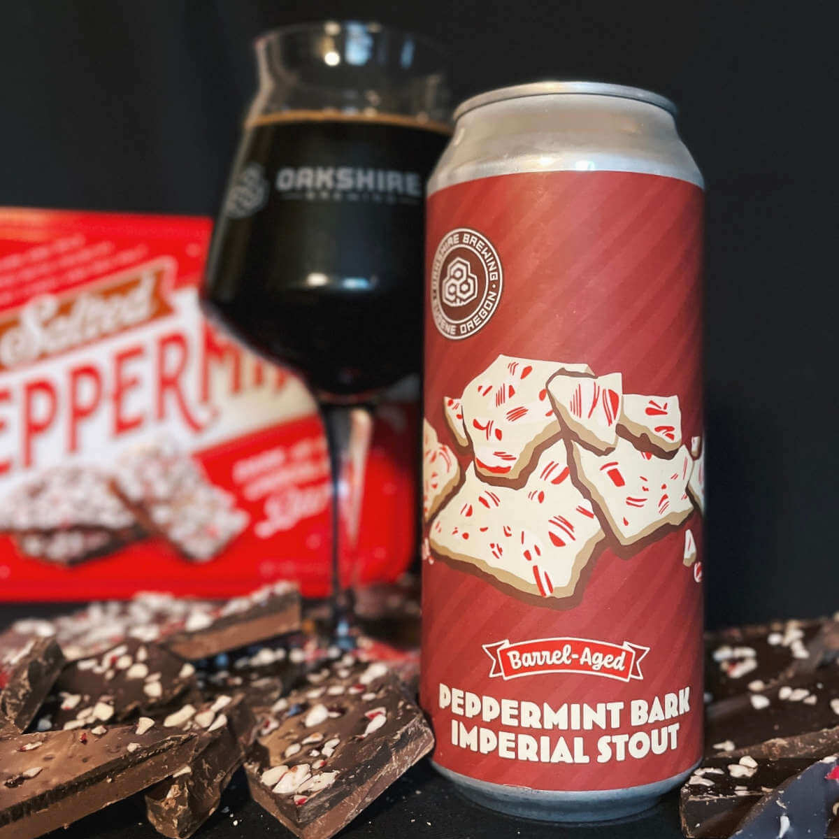 Advent Beer Calendar 2023: Day 1: Oakshire Brewing Barrel-Aged Peppermint Bark Imperial Stout