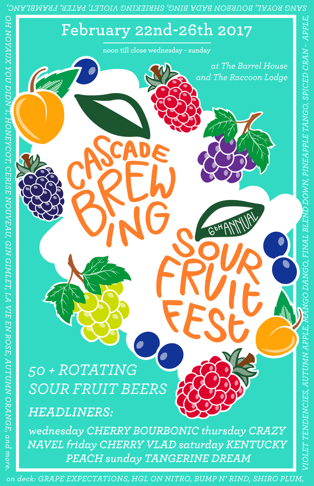 Cascade Brewing’s annual Sour Fruit Fest returns
