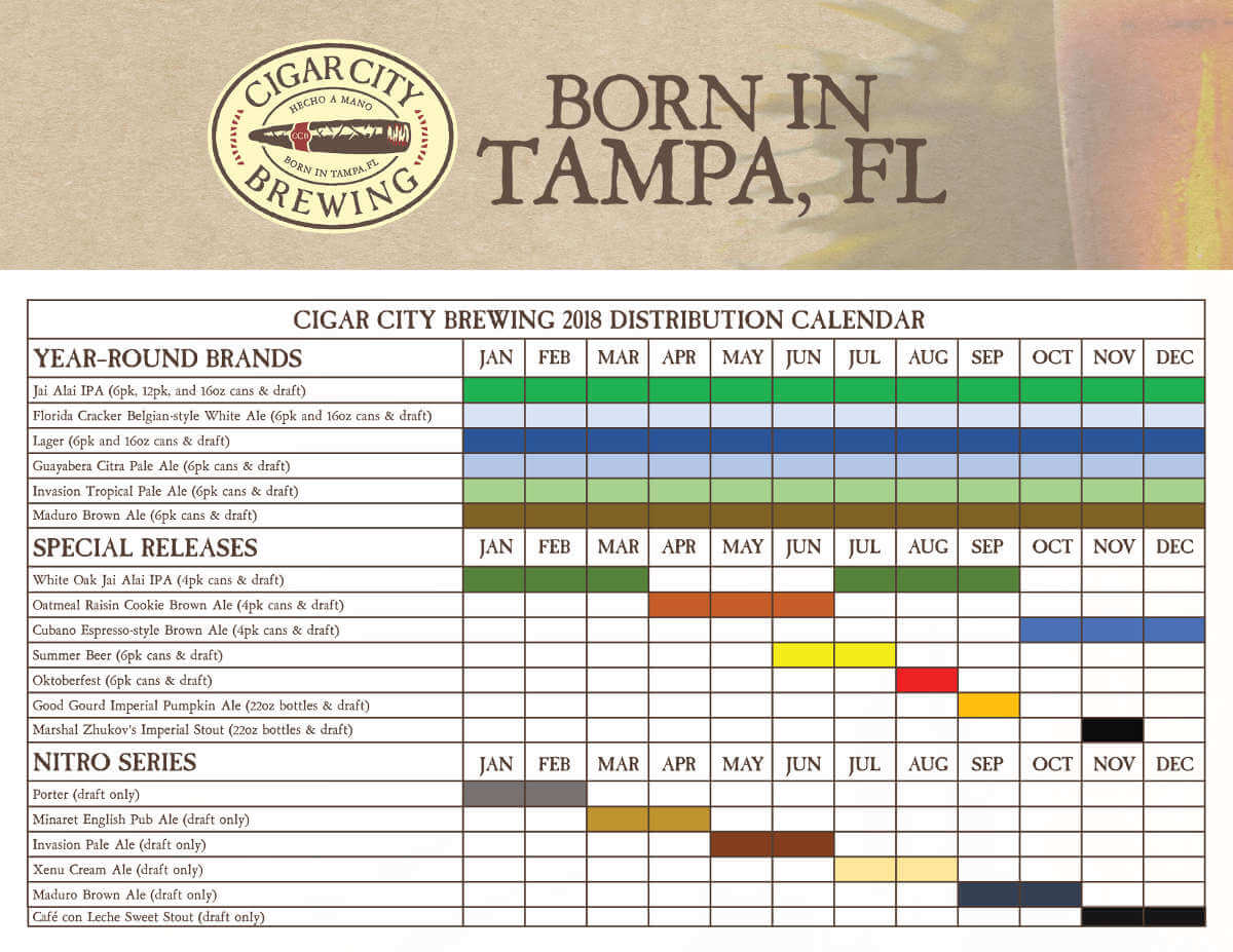 Cigar City Brewing’s 2018 Beer Lineup, refreshed logo