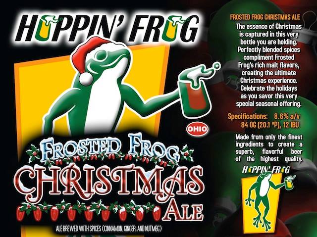Advent Beer Calendar 2016: Day 16: Hoppin’ Frog Frosted Frog Christmas Ale