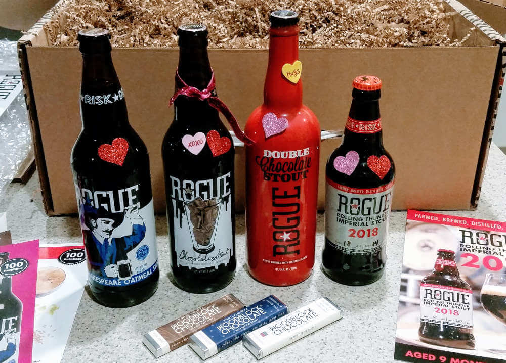 Received: Rogue Ales chocolate & stout beer Valentine’s box